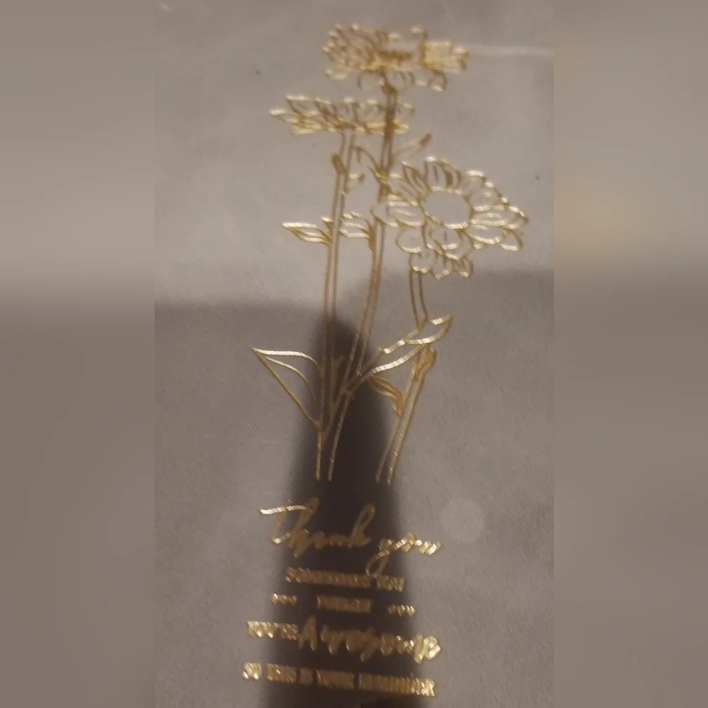 'Thank You Sometimes You Forget...' Gray and Gold Floral Journal